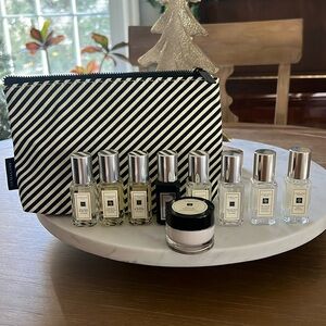 NEW Jo Malone 8 Piece Perfume Set Plus Bag and Body Cream